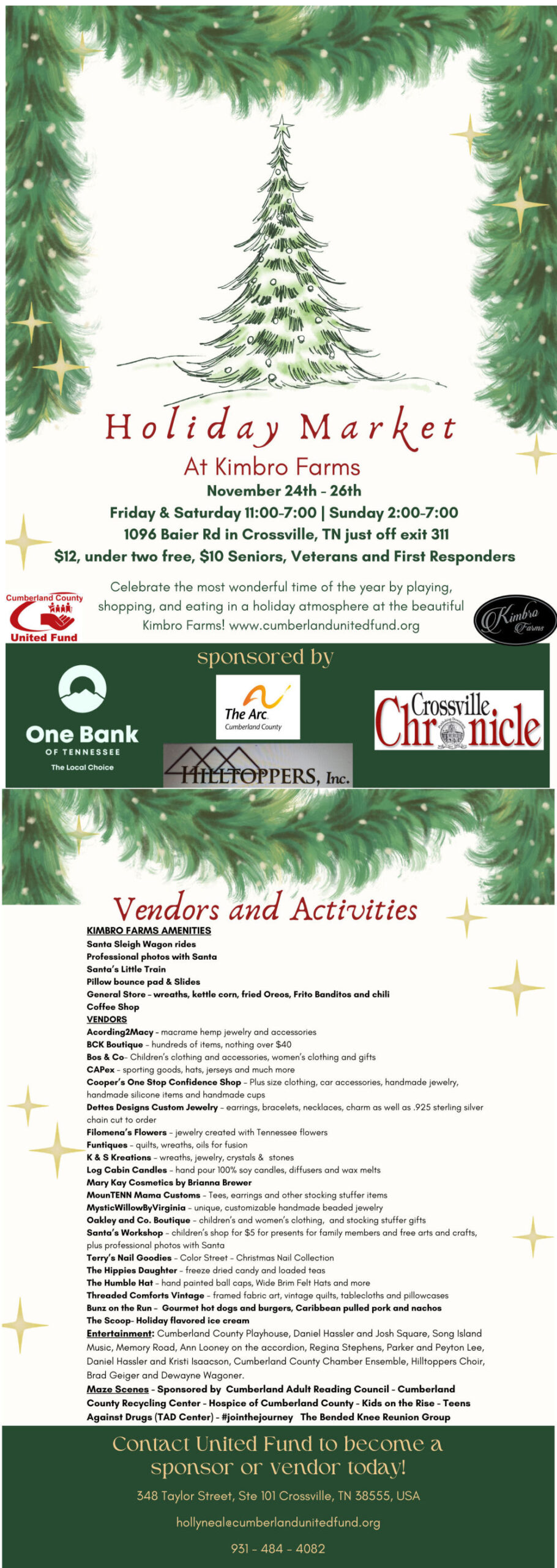 United Fund Holiday Market Poster