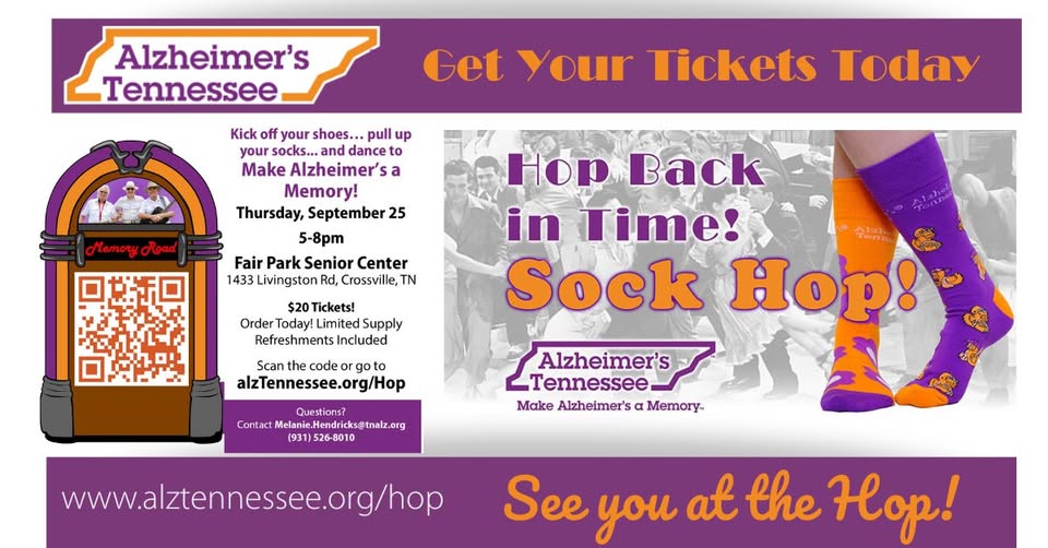 Hop Back in Time Sock Hop Flyer - 2025